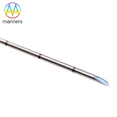 Trocar hegyű tű rádióérzékeny jelölőkkel